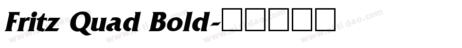 Fritz Quad Bold字体转换